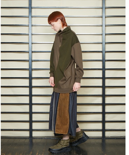 gomme（ゴム）の「8ozデニム　タックワイドパンツ（デニムパンツ・レディース・ブラック/インディゴブルー・MEDIUM）」の17枚目の写真