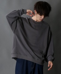 wide silhouette sweat shirt/ワイドシルエット スウェット シャツ/トレーナー