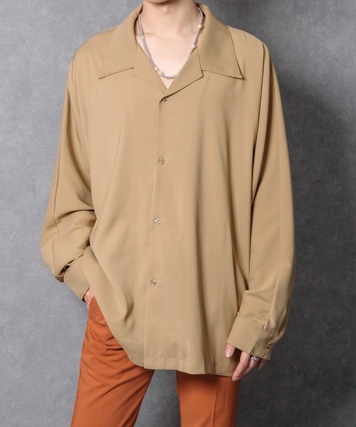 Adoon plain(アドーンプレーン)の「【Adoon plain】【1周年記念アイテム】長袖ドルマンシャツ(シャツ/ブラウス・メンズ・ホワイト/ブラック/ベージュ/ボルドー/ダークブルー・LARGE/MEDIUM)」の4枚目の写真