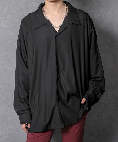 Adoon plain(アドーンプレーン)の「【Adoon plain】【1周年記念アイテム】長袖ドルマンシャツ(シャツ/ブラウス・メンズ・ホワイト/ブラック/ベージュ/ボルドー/ダークブルー・LARGE/MEDIUM)」の3枚目の写真