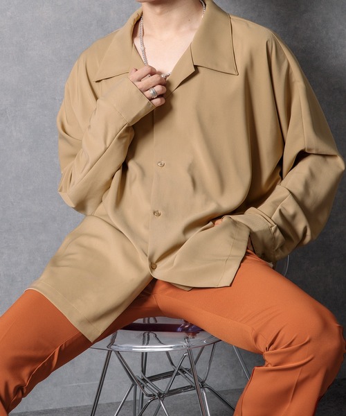 Adoon plain(アドーンプレーン)の「【Adoon plain】【1周年記念アイテム】長袖ドルマンシャツ(シャツ/ブラウス・メンズ・ホワイト/ブラック/ベージュ/ボルドー/ダークブルー・LARGE/MEDIUM)」の15枚目の写真