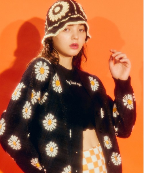 WC（ダブル シー）の「クロシェ編みニットハット（ハット・レディース・パープル/ネイビー/アイボリー/ブラック/サックスブルー・FREE）」の22枚目の写真