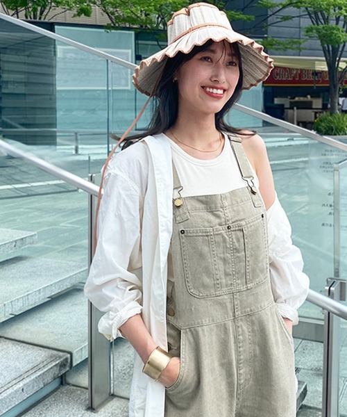 KOBE LETTUCE（コウベレタス）の「ワイドシルエットオーバーオール（サロペット/オーバーオール・レディース・ブルー/ブラック/ベージュ・FREE）」の7枚目の写真