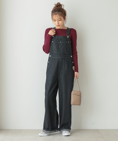 KOBE LETTUCE（コウベレタス）の「ワイドシルエットオーバーオール（サロペット/オーバーオール・レディース・ブルー/ブラック/ベージュ・FREE）」の13枚目の写真