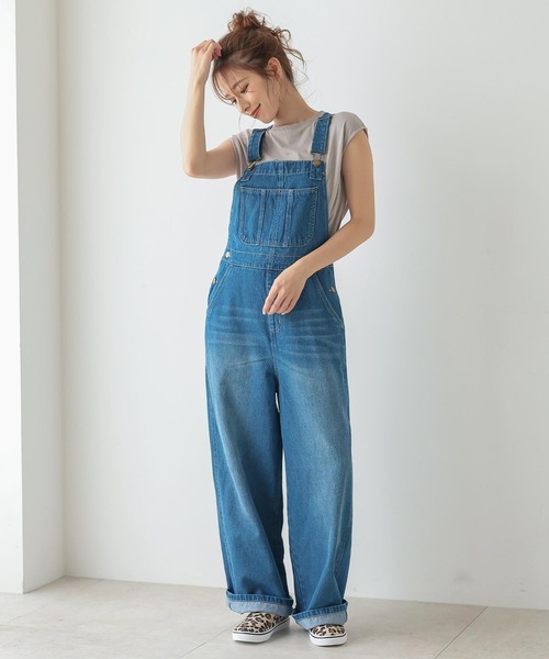 KOBE LETTUCE（コウベレタス）の「ワイドシルエットオーバーオール（サロペット/オーバーオール・レディース・ブルー/ブラック/ベージュ・FREE）」の15枚目の写真