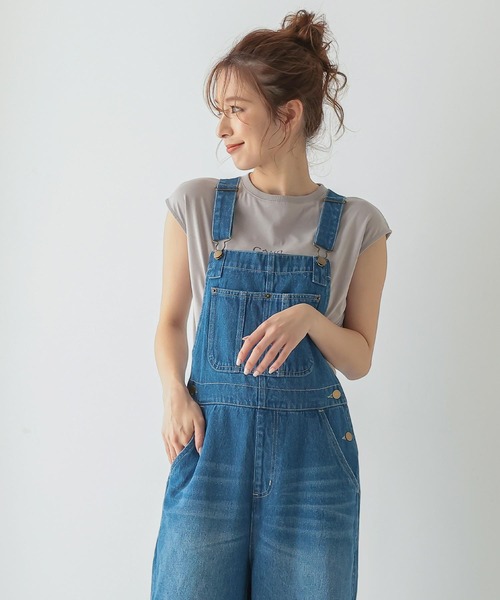KOBE LETTUCE（コウベレタス）の「ワイドシルエットオーバーオール（サロペット/オーバーオール・レディース・ブルー/ブラック/ベージュ・FREE）」の16枚目の写真