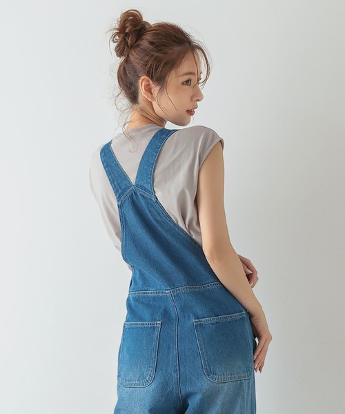 KOBE LETTUCE（コウベレタス）の「ワイドシルエットオーバーオール（サロペット/オーバーオール・レディース・ブルー/ブラック/ベージュ・FREE）」の17枚目の写真