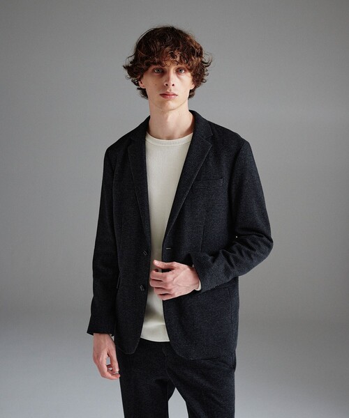 tk.TAKEO KIKUCHI(ティーケータケオキクチ)の「◆コットンウール360度ストレッチジャケット(セットアップ対応)(スーツジャケット・メンズ・ダークブラウン系1/ネイビー系9/チャコールグレー・02/01/04/03)」の2枚目の写真