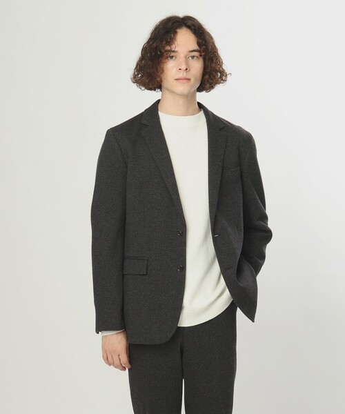 tk.TAKEO KIKUCHI(ティーケータケオキクチ)の「◆コットンウール360度ストレッチジャケット(セットアップ対応)(スーツジャケット・メンズ・ダークブラウン系1/ネイビー系9/チャコールグレー・02/01/04/03)」の4枚目の写真