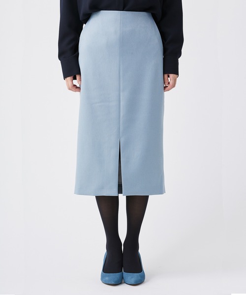 KASHIYAMA（カシヤマ）の「＜ウォッシャブル＞ウールライクポーリーツイルロングタイトスカート（スカート・レディース・ブラウン/ライトブルー/ピンクベージュ/グレー/モカ・マルチサイズ）」の5枚目の写真