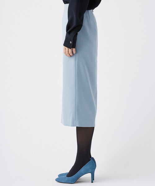 KASHIYAMA（カシヤマ）の「＜ウォッシャブル＞ウールライクポーリーツイルロングタイトスカート（スカート・レディース・ブラウン/ライトブルー/ピンクベージュ/グレー/モカ・マルチサイズ）」の16枚目の写真