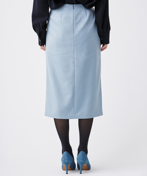 KASHIYAMA（カシヤマ）の「＜ウォッシャブル＞ウールライクポーリーツイルロングタイトスカート（スカート・レディース・ブラウン/ライトブルー/ピンクベージュ/グレー/モカ・マルチサイズ）」の17枚目の写真