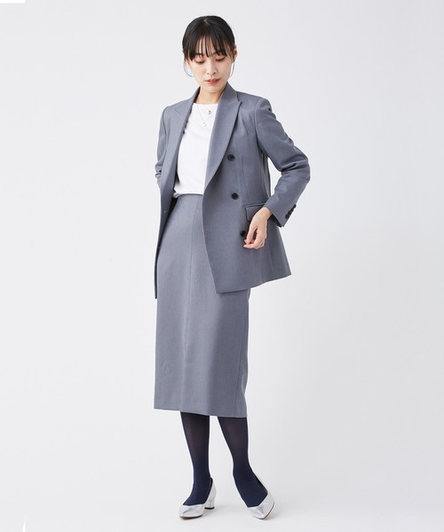 KASHIYAMA（カシヤマ）の「＜ウォッシャブル＞ウールライクポーリーツイルロングタイトスカート（スカート・レディース・ブラウン/ライトブルー/ピンクベージュ/グレー/モカ・マルチサイズ）」の6枚目の写真