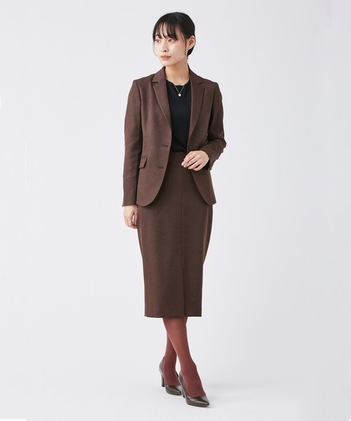 KASHIYAMA（カシヤマ）の「＜ウォッシャブル＞ウールライクポーリーツイルロングタイトスカート（スカート・レディース・ブラウン/ライトブルー/ピンクベージュ/グレー/モカ・マルチサイズ）」の7枚目の写真