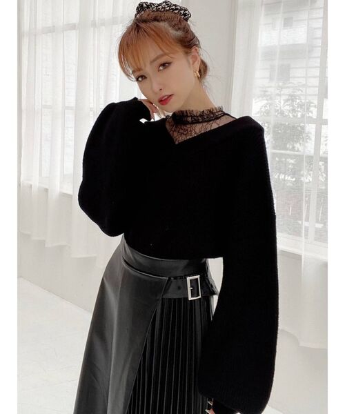 RESEXXY（リゼクシー）の「レザープリーツ切替スカート（スカート・レディース・ブラック/ブラウン/アイボリー・FREE）」の14枚目の写真