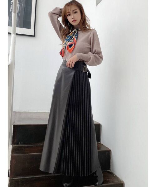 RESEXXY（リゼクシー）の「レザープリーツ切替スカート（スカート・レディース・ブラック/ブラウン/アイボリー・FREE）」の19枚目の写真