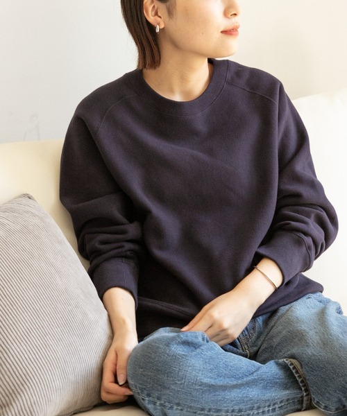 FORK&SPOON(フォークアンドスプーン)の「FORK&SPOON ミーナクルーネックスウェット(スウェット・レディース・パープル系その他/ネイビー/ホワイト系その他・ONE)」の1枚目の写真