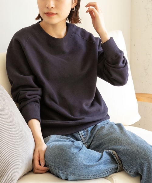 FORK&SPOON(フォークアンドスプーン)の「FORK&SPOON ミーナクルーネックスウェット(スウェット・レディース・パープル系その他/ネイビー/ホワイト系その他・ONE)」の4枚目の写真