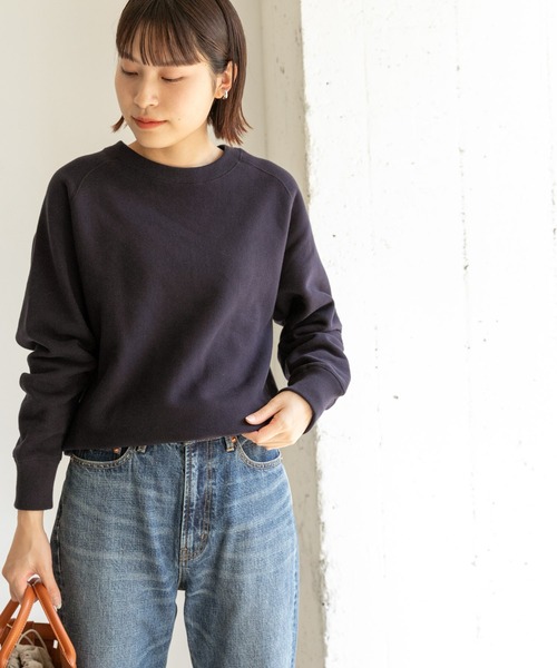 FORK&SPOON(フォークアンドスプーン)の「FORK&SPOON ミーナクルーネックスウェット(スウェット・レディース・パープル系その他/ネイビー/ホワイト系その他・ONE)」の8枚目の写真