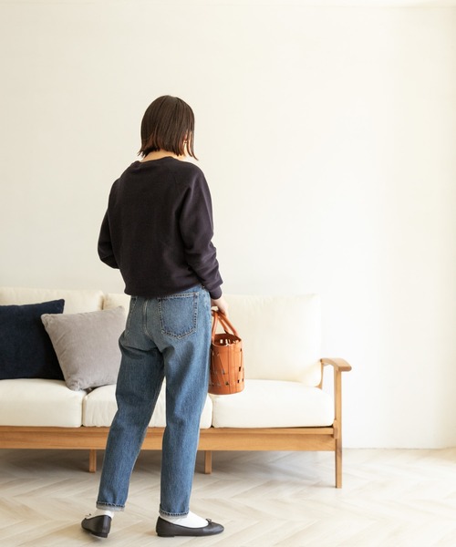 FORK&SPOON(フォークアンドスプーン)の「FORK&SPOON ミーナクルーネックスウェット(スウェット・レディース・パープル系その他/ネイビー/ホワイト系その他・ONE)」の9枚目の写真