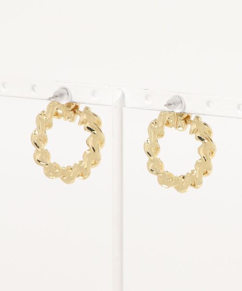 clear（クリア）の「ロープサークルピアス（ピアス（両耳用）・レディース・ゴールド・F）」の2枚目の写真