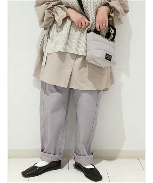 Samansa Mos2 blue（サマンサモスモスブルー）の「ストレッチレイヤードパンツ（その他パンツ・レディース・ブラック/ブラウン/グレー・MEDIUM/LARGE）」の3枚目の写真