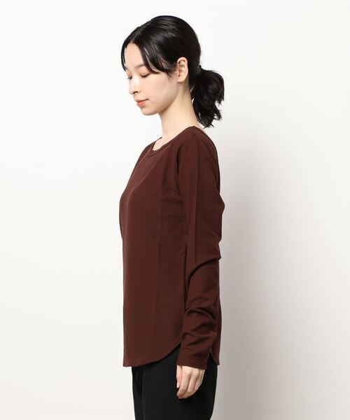 IENA（イエナ）の「ドライインレーバックデザインプルオーバー◆（Tシャツ/カットソー・レディース・ネイビー/ブラウン/カーキ・FREE）」の5枚目の写真