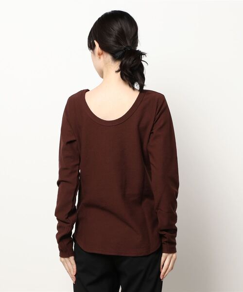 IENA（イエナ）の「ドライインレーバックデザインプルオーバー◆（Tシャツ/カットソー・レディース・ネイビー/ブラウン/カーキ・FREE）」の15枚目の写真