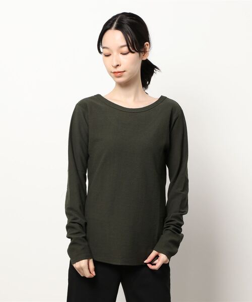 IENA（イエナ）の「ドライインレーバックデザインプルオーバー◆（Tシャツ/カットソー・レディース・ネイビー/ブラウン/カーキ・FREE）」の7枚目の写真