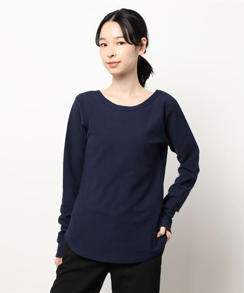 IENA（イエナ）の「ドライインレーバックデザインプルオーバー◆（Tシャツ/カットソー・レディース・ネイビー/ブラウン/カーキ・FREE）」の13枚目の写真