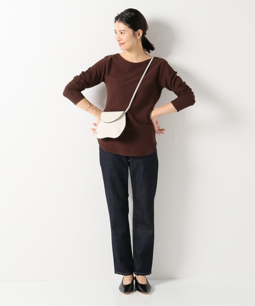 IENA（イエナ）の「ドライインレーバックデザインプルオーバー◆（Tシャツ/カットソー・レディース・ネイビー/ブラウン/カーキ・FREE）」の6枚目の写真