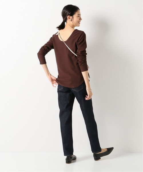 IENA（イエナ）の「ドライインレーバックデザインプルオーバー◆（Tシャツ/カットソー・レディース・ネイビー/ブラウン/カーキ・FREE）」の9枚目の写真