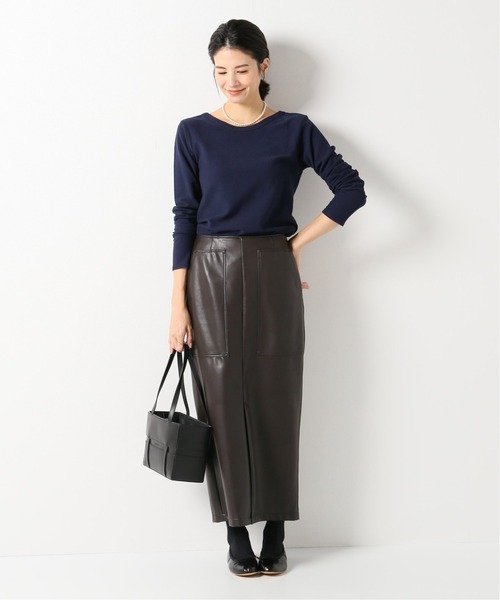 IENA（イエナ）の「ドライインレーバックデザインプルオーバー◆（Tシャツ/カットソー・レディース・ネイビー/ブラウン/カーキ・FREE）」の11枚目の写真