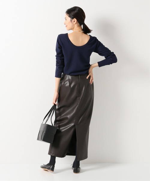 IENA（イエナ）の「ドライインレーバックデザインプルオーバー◆（Tシャツ/カットソー・レディース・ネイビー/ブラウン/カーキ・FREE）」の12枚目の写真