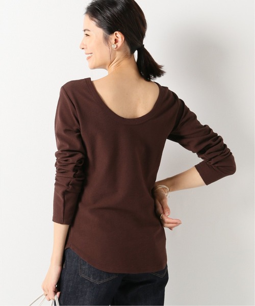 IENA（イエナ）の「ドライインレーバックデザインプルオーバー◆（Tシャツ/カットソー・レディース・ネイビー/ブラウン/カーキ・FREE）」の17枚目の写真