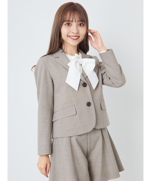 Ank Rouge（アンクルージュ）の「ショート丈シングルテーラードジャケット（テーラードジャケット・レディース・ベージュ/モカ/A・M）」の3枚目の写真