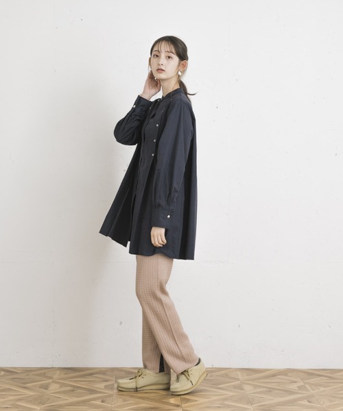 UR Lab.（アーバンリサーチラボ）の「ケーブルニットパンツ（その他パンツ・レディース・チャコールグレー/ベージュ・FREE）」の4枚目の写真