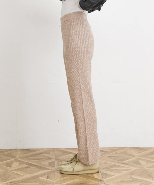 UR Lab.（アーバンリサーチラボ）の「ケーブルニットパンツ（その他パンツ・レディース・チャコールグレー/ベージュ・FREE）」の8枚目の写真
