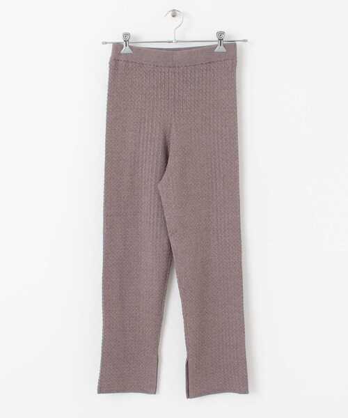 UR Lab.（アーバンリサーチラボ）の「ケーブルニットパンツ（その他パンツ・レディース・チャコールグレー/ベージュ・FREE）」の10枚目の写真