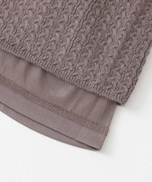 UR Lab.（アーバンリサーチラボ）の「ケーブルニットパンツ（その他パンツ・レディース・チャコールグレー/ベージュ・FREE）」の16枚目の写真