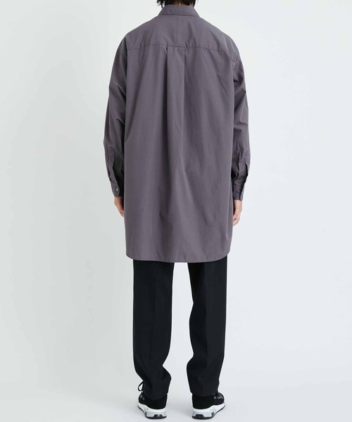 ADAM ET ROPE'(アダムエロペ)の「フロントタック コットンブロード シャツチュニック(シャツ/ブラウス・メンズ・オフホワイト/チャコールグレー/グリーン・M/L)」の4枚目の写真