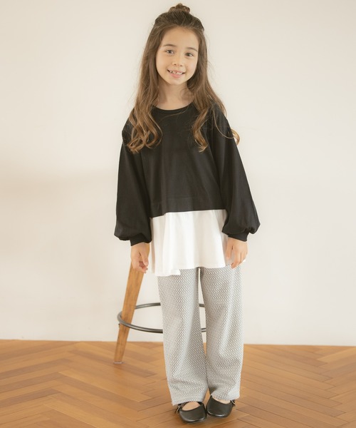 GLOBAL WORK（グローバルワーク）の「【キッズ】カットジャガードパンツ/229101（その他パンツ・キッズ・ホワイト/ブラック・160cm/120cm/150cm/140cm/130cm/100cm/110cm）」の7枚目の写真