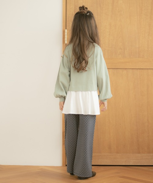 GLOBAL WORK（グローバルワーク）の「【キッズ】カットジャガードパンツ/229101（その他パンツ・キッズ・ホワイト/ブラック・160cm/120cm/150cm/140cm/130cm/100cm/110cm）」の3枚目の写真