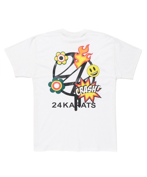 24karats(トゥウェンティーフォーカラッツ)の「Cartoon Logo Tee SS(Tシャツ/カットソー・メンズ・ブラック/ホワイト・SMALL/MEDIUM)」の2枚目の写真
