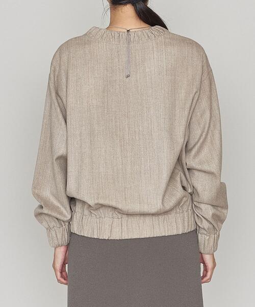 ASTRAET(アストラット)の「<ASTRAET(アストラット)>W/N フラノ クルーネック ブラウス(シャツ/ブラウス・レディース・ダークブラウン/ベージュ・FREE)」の6枚目の写真