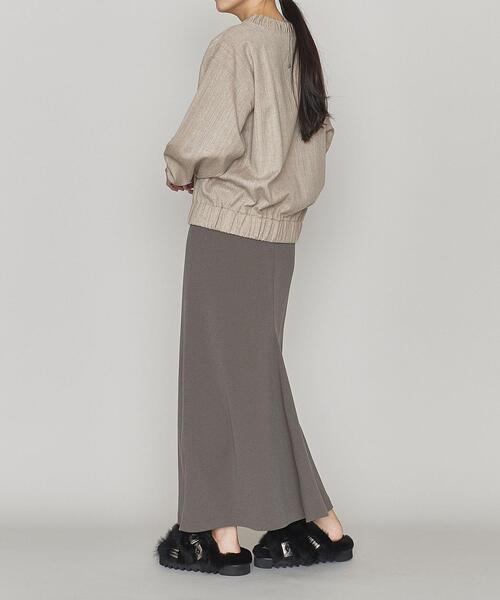 ASTRAET(アストラット)の「<ASTRAET(アストラット)>W/N フラノ クルーネック ブラウス(シャツ/ブラウス・レディース・ダークブラウン/ベージュ・FREE)」の10枚目の写真