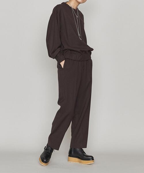 ASTRAET(アストラット)の「<ASTRAET(アストラット)>W/N フラノ クルーネック ブラウス(シャツ/ブラウス・レディース・ダークブラウン/ベージュ・FREE)」の8枚目の写真