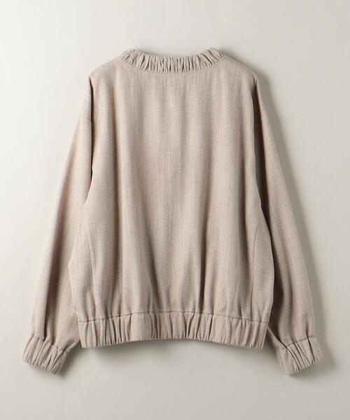ASTRAET(アストラット)の「<ASTRAET(アストラット)>W/N フラノ クルーネック ブラウス(シャツ/ブラウス・レディース・ダークブラウン/ベージュ・FREE)」の9枚目の写真