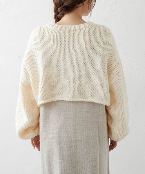 PUAL CE CIN（ピュアルセシン）の「ニット×ニットワンピースSET（アンサンブル・レディース・ベージュ/グレー/イエロー/アイボリー・FREE）」の12枚目の写真