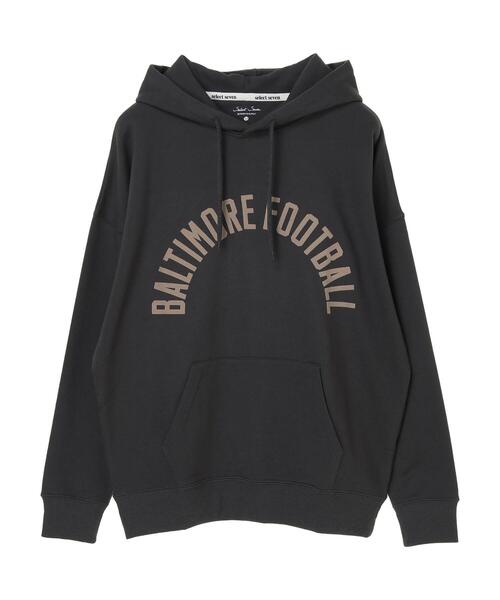 SEVENDAYS=SUNDAY(セブンデイズサンデイ)の「フロッキープリント裏毛パーカーB *(パーカー・レディース・チャコールグレー/ブラウン/アイボリー・S/M/L)」の4枚目の写真